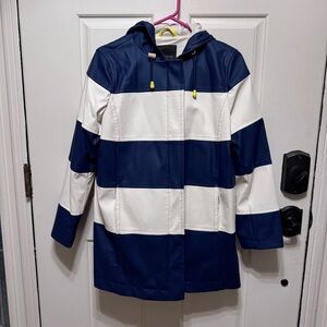 Talbots Blue and White Raincoat